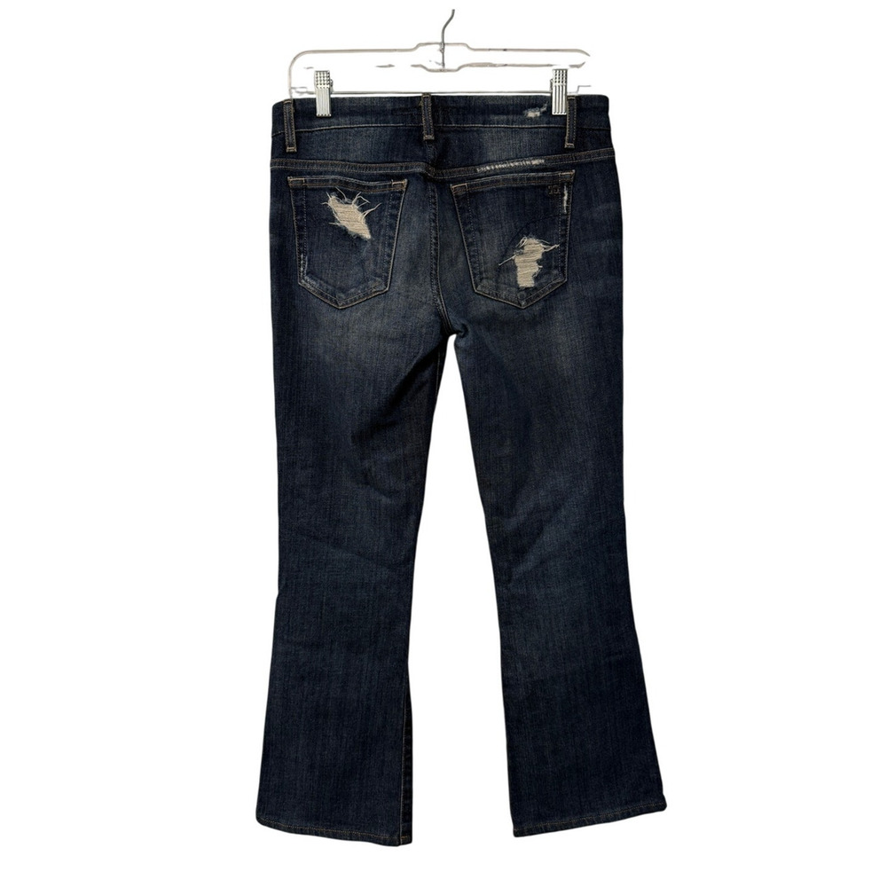 Anthropologie 28 Joes Jeans The Rocker Distressed Bootcut Stretch Denim Cropped - Picture 2 of 6
